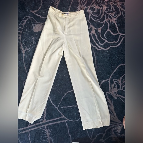 Ralph Lauren purple label Cream Women's Trousers - Picture 9 of 9